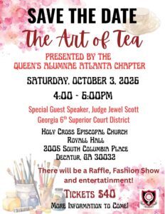 Read more about the article October 3, 2026 – QAAC Anniversary Tea 2026